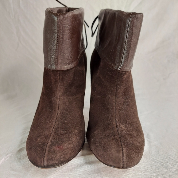 Dolce Vita Brown Suede Leather Heeled Boots - Picture 5 of 15
